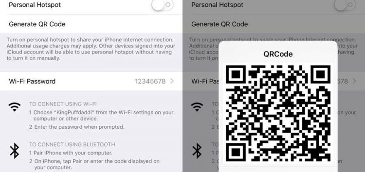 Want To Generate Qr Code For Personal Hotspot Of Your Iphone This