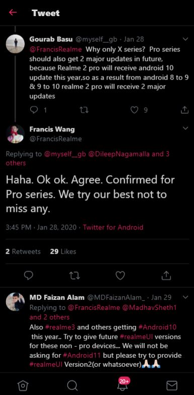 realme pro series android r