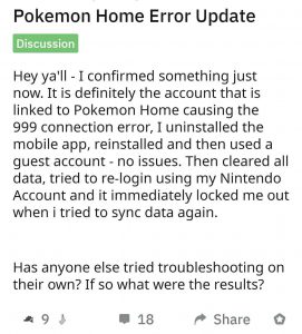 Pokemon Home update