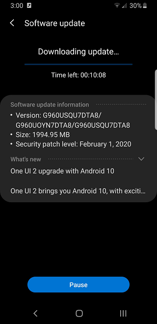 Sprint-Galaxy-S9-One-UI-2.0-update