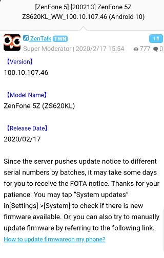 ZenFone-5Z-Android-10-update