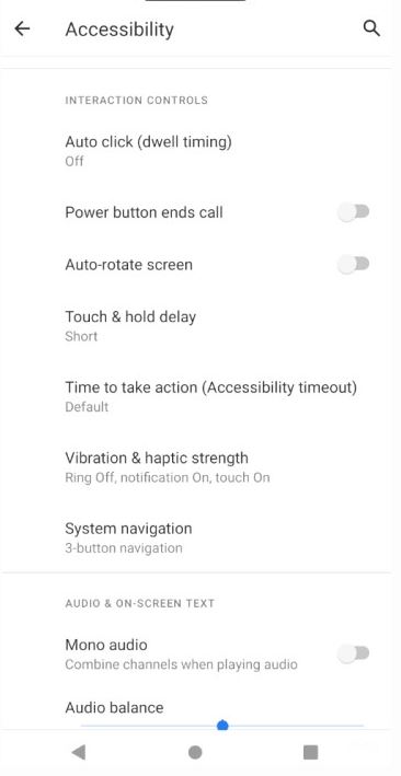 accessibility android 11