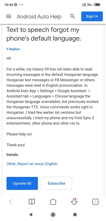 android auto bug