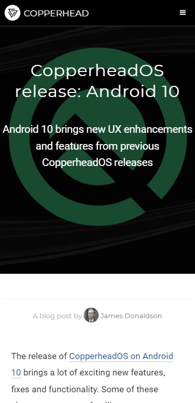 copperheados android 10 update