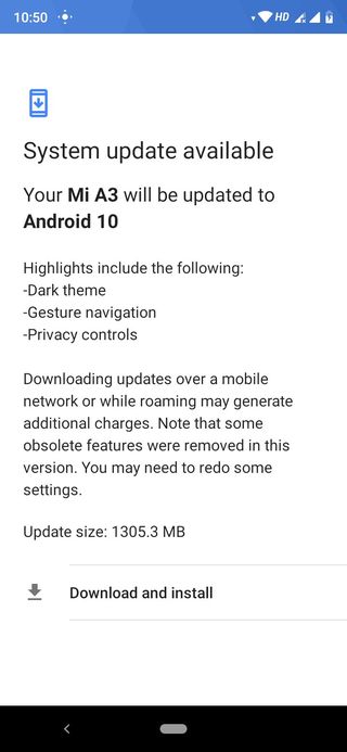 mi a3 android 10 update