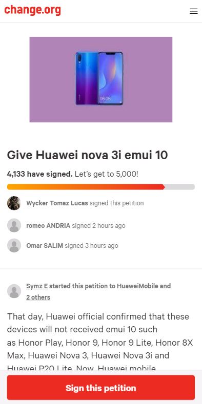 nova 3i psmart+ petition