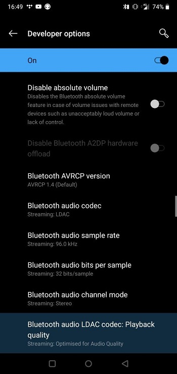Bluetooth Audio LDAC codec
