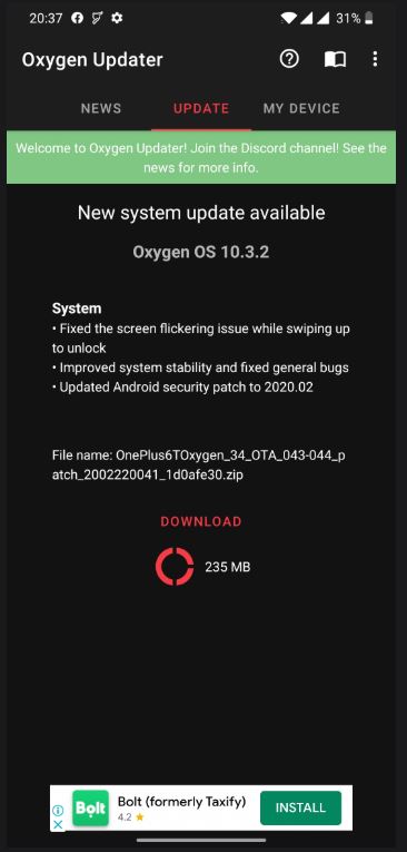 oxygen updated oneplus6