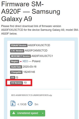 Galaxy-A9-2018-Android-10-update