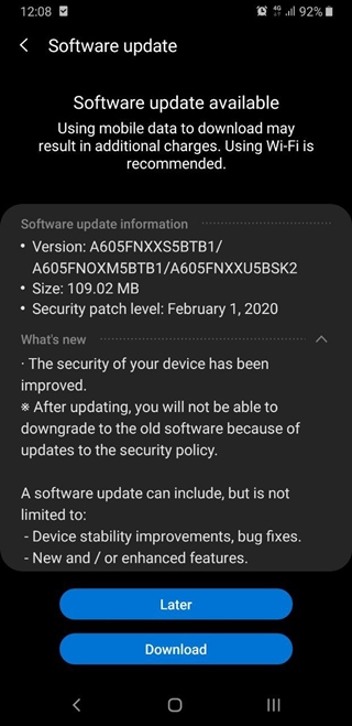Galaxy-a6-security-patch-update