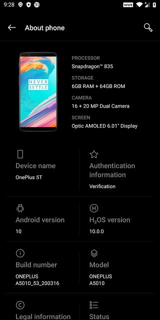 OnePlus-5T-Android-10-update-beta-H2OS