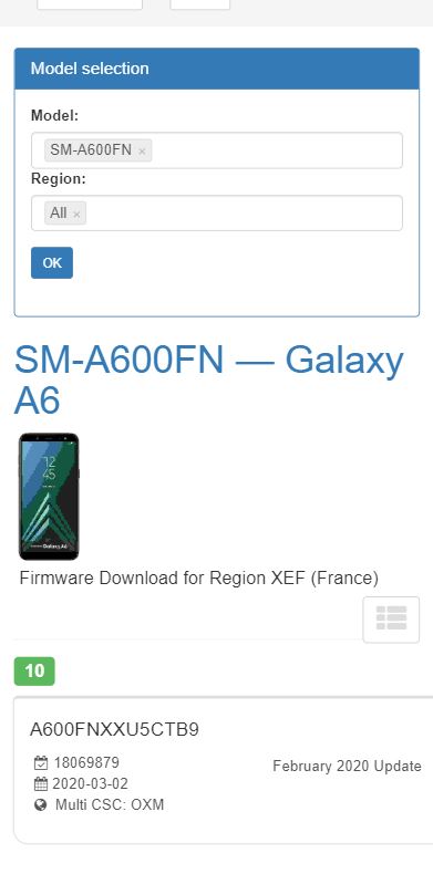 galaxy a6 (2018) android 10
