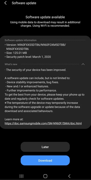 galaxy-note-9-march-security-patch-update