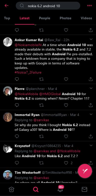 nokia 6.2 android 10 update queries