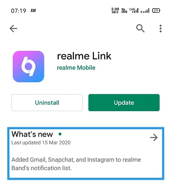 realme link update