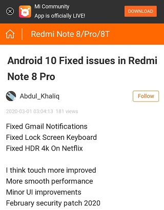 Redmi Note 8 Pro Netflix HD issue