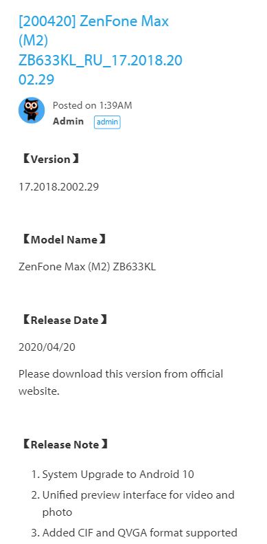 Asus Zenfone Max Seasoned M2 Gets 2nd Android 10 Beta Replace