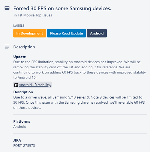 Fortnite 60fps On Galaxy S10 S9 Note 9 After Fixing Samsung Driver
