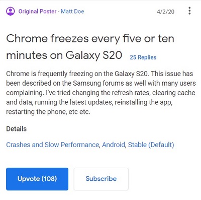 Galaxy-S20-Google-Chrome-bug