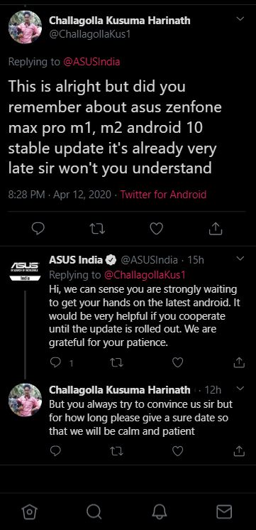 asus android 10 wait