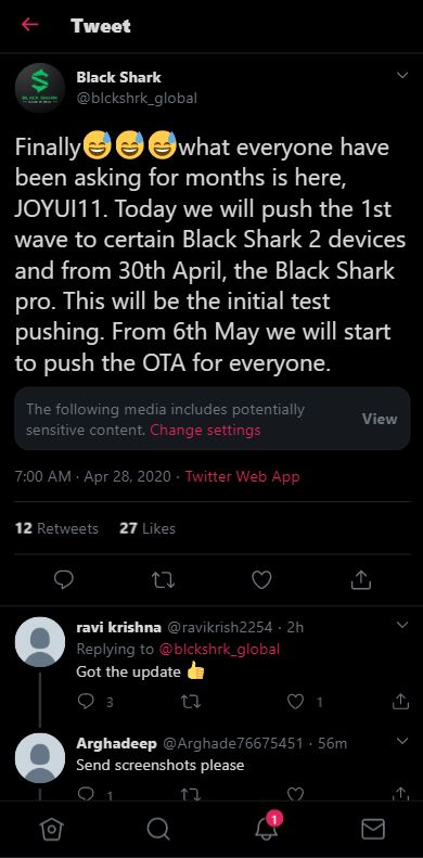 black shark android 10 announcement