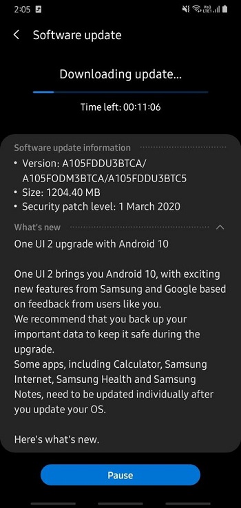 galaxy-a10-android-10-update