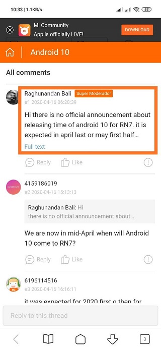android 10 redmi note 7