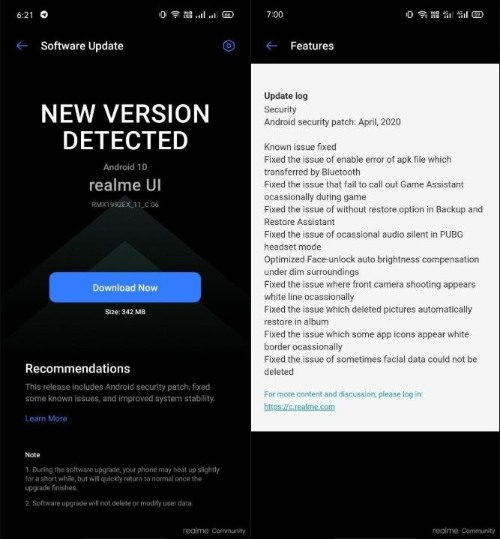 realme x2 april bug fix update (1)