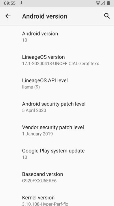 samsung galaxy s6 android 10 april patch