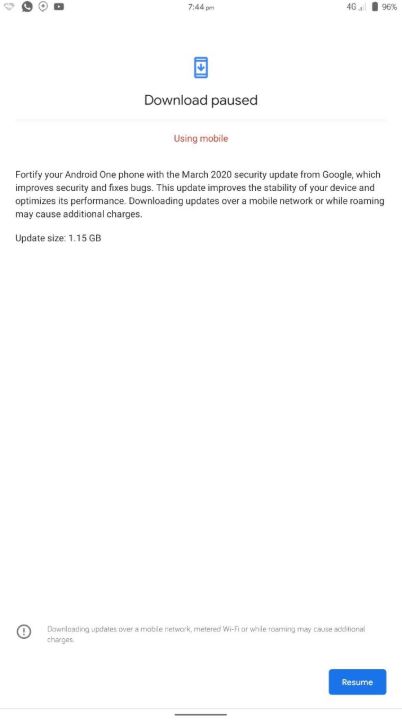 xiaomi mi a1 march security update