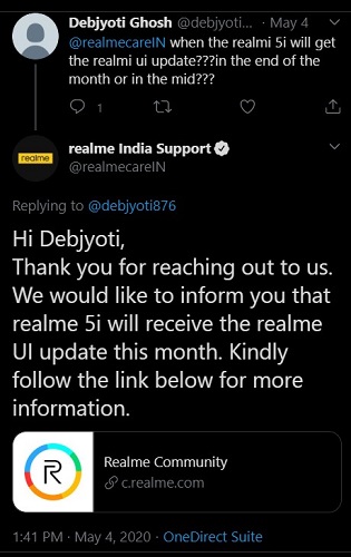 Realme-5i-Android-10-update