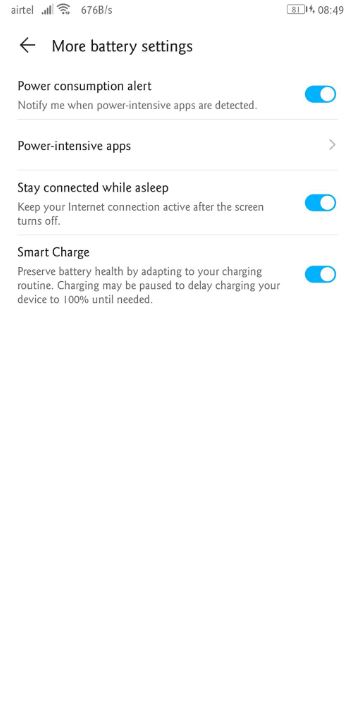 honor view 10 smart charging