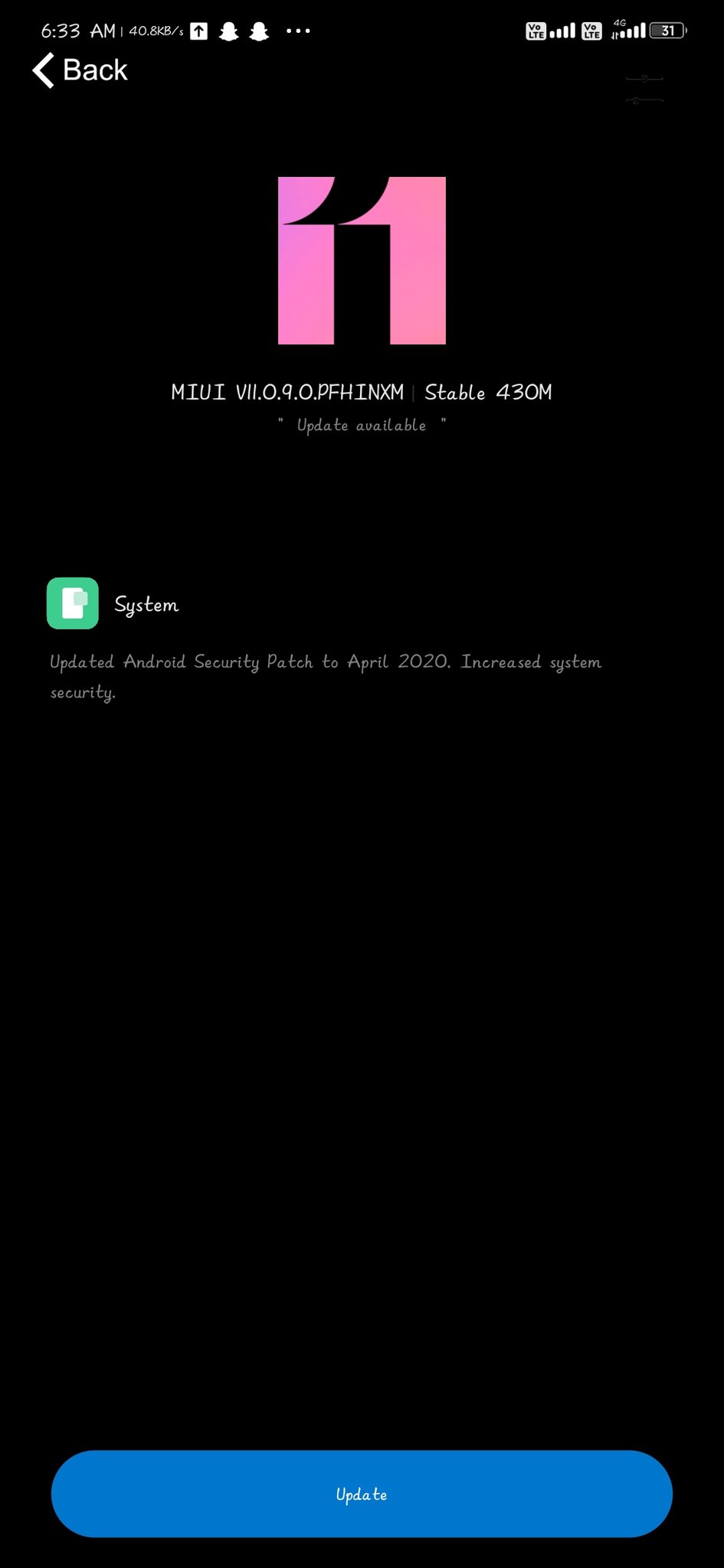 may 2020 security patch redmi note 7 pro