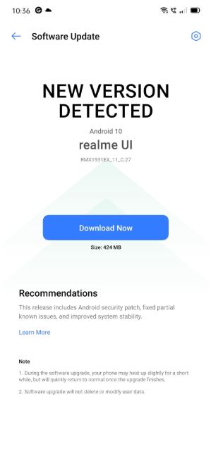 realme x2 pro may security patchset