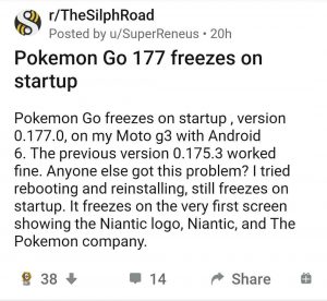 Pokemon Go Freezing