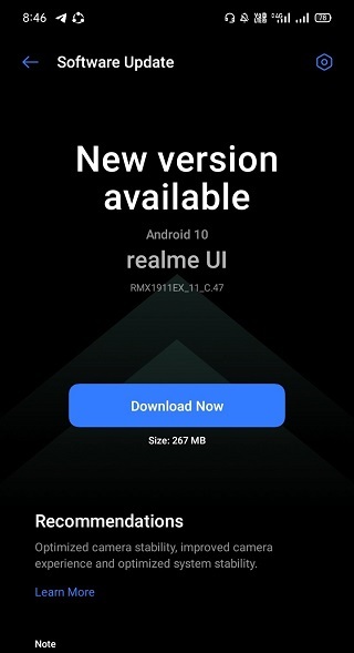 Realme5-postA10-update