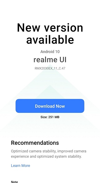 Realme5i-postA10-update