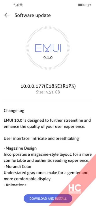 emui 10 android 10 update for huawei nova 4 india
