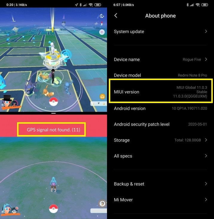 redmi note 8 pro gps issue android 10