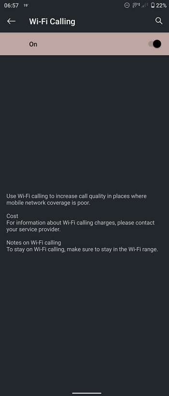 wifi calling xperia 1ii