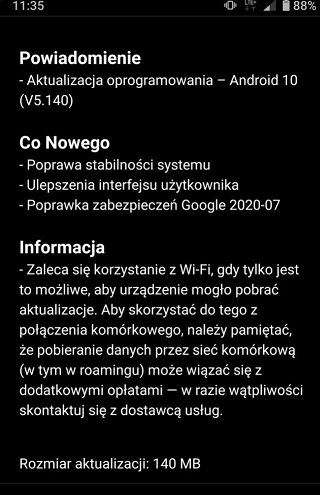 Nokia 8 Sirocco July OTA