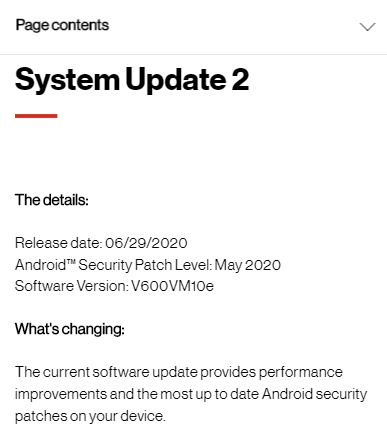 verizon lg v60 thinq may security update