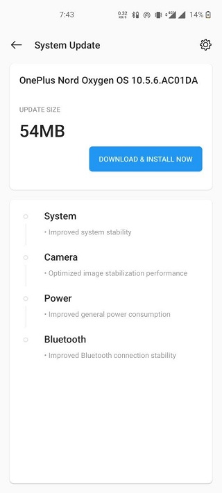 OnePlus Nord_Bluetooth fix update