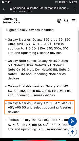 Galaxy-A-Three-OS-Updates