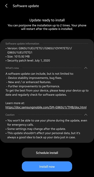 U.S.-unlocked-Samsung-Galaxy-S9-One-UI-2.1-update