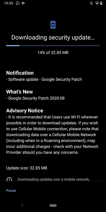 nokia 9 pureview august 2020 patch