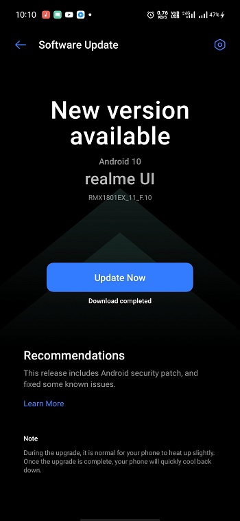 realme 2 pro update