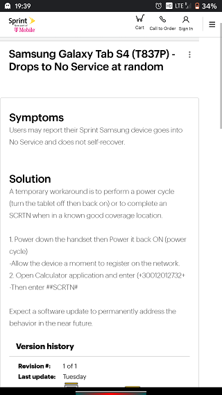 Sprint-Samsung-Galaxy-Tab-S4-No-Service