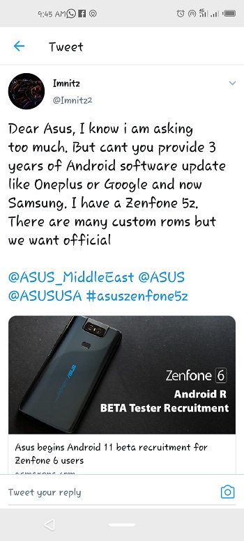 asus zenfone 5z android 11