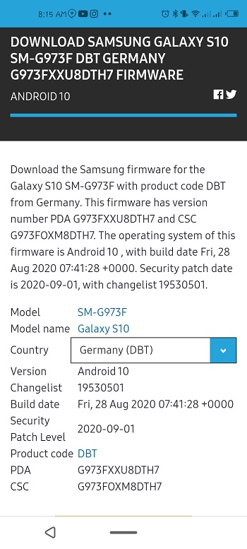 download galaxy s10 one ui 2.5